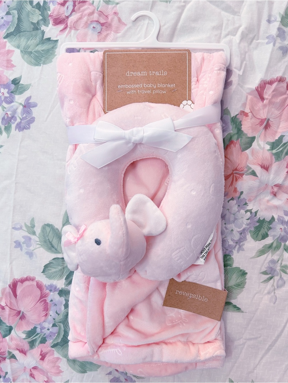 Dream Trails Embossed Baby Blanket w/ Travel Pillow 👶🏻☁️
